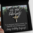 45th Birthday Gift For Women. 45th Birthday Necklace. Mom 45th Birthday Jewelry Card. Turning 45 Gift For Her. Forty Five and Fabulous Present - To An Absolutely Fabulous Woman