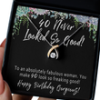 40th Birthday Gift For Women. 40th Birthday Necklace. Mom 40th Birthday Jewelry Card. Turning 40 Gift For Her. Forty and Fabulous Present - To An Absolutely Fabulous Woman