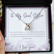 Soul Sister Necklace For Birthday Or Christmas. Soul Sister Best Friend Gift. To My Soul Sister Jewelry Card. Special Friend Gift For Bestie - Im So Lucky To Have You
