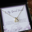 Special Friend Necklace Gift For Birthday Or Christmas. To My Best Friend Jewelry Card. Special Friend Gift For Soul Sister. Bestie Presents - Im So Lucky To Have You