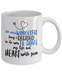 Load image into Gallery viewer, Valentines Day Or Anniversary Coffee Mug - Love Mug - Anniversary Gift -&quot;The Most Wonderful Thing&quot;
