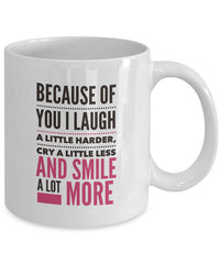 Load image into Gallery viewer, Valentines Day Or Anniversary Coffee Mug - Love Mug - Anniversary Gift Idea - &quot;Because Of You&quot;
