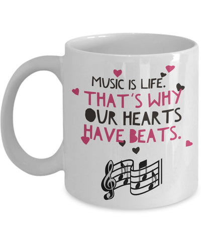 Music Coffee Mug - Music Lover Gift - Music Teacher Gift - Music Notes Mug - 