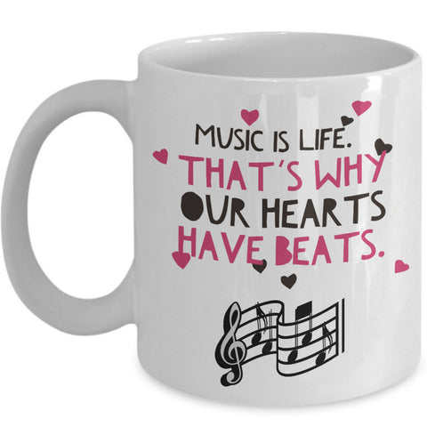 Music Coffee Mug - Music Lover Gift - Music Teacher Gift - Music Notes Mug - 