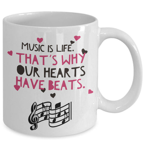 Music Coffee Mug - Music Lover Gift - Music Teacher Gift - Music Notes Mug - 