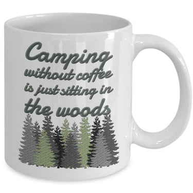 Camping Coffee Mug - Gift For Campers - Ceramic Outdoors Mug - 