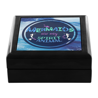 Load image into Gallery viewer, Mermaid Jewelry Box - Gift For Mermaid Lovers - Mermaid Gift Box - &quot;Mermaids Are My Spirit Animal&quot;
