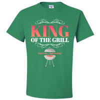Load image into Gallery viewer, Dad T Shirt - Funny Fathers Day Or Birthday Gift For Dads- BBQ Gift Shirt - &quot;King Of The Grill&quot;
