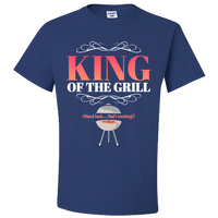 Load image into Gallery viewer, Dad T Shirt - Funny Fathers Day Or Birthday Gift For Dads- BBQ Gift Shirt - &quot;King Of The Grill&quot;
