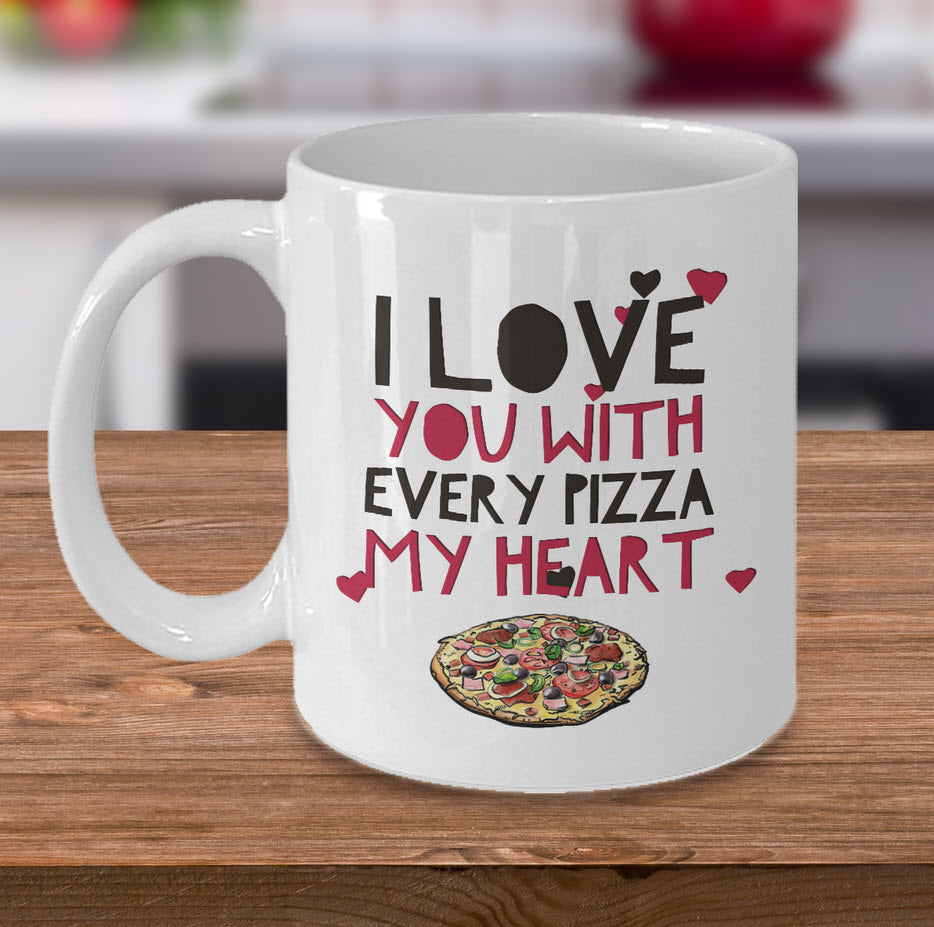 Valentines Day Or Anniversary Coffee Mug - Funny Anniversary Gift - Ceramic Love Mug - "I Love You"