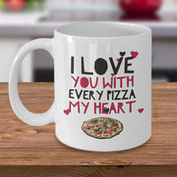 Valentines Day Or Anniversary Coffee Mug - Funny Anniversary Gift - Ceramic Love Mug - "I Love You"