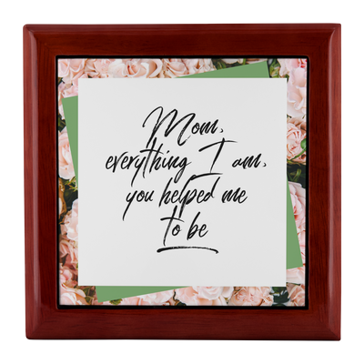 Wooden Keepsake Jewelry Box For Mom - Gifts For Mom - Mom Birthday Gifts - 