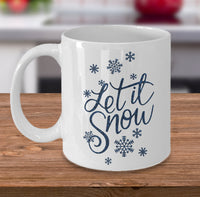 Load image into Gallery viewer, Christmas Coffee Mug - Snowflakes Coffee Mug - Winter Mug - &quot;Let It Snow&quot;
