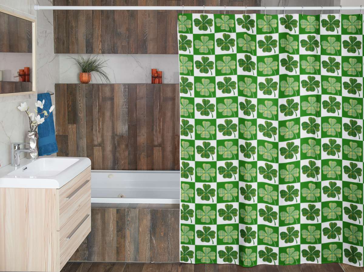 St Patricks Day Shower Curtain - Irish Shower Curtain - Ireland - Irish Home Decore - St.Patrick's Day Gift - Irish Themed Gifts