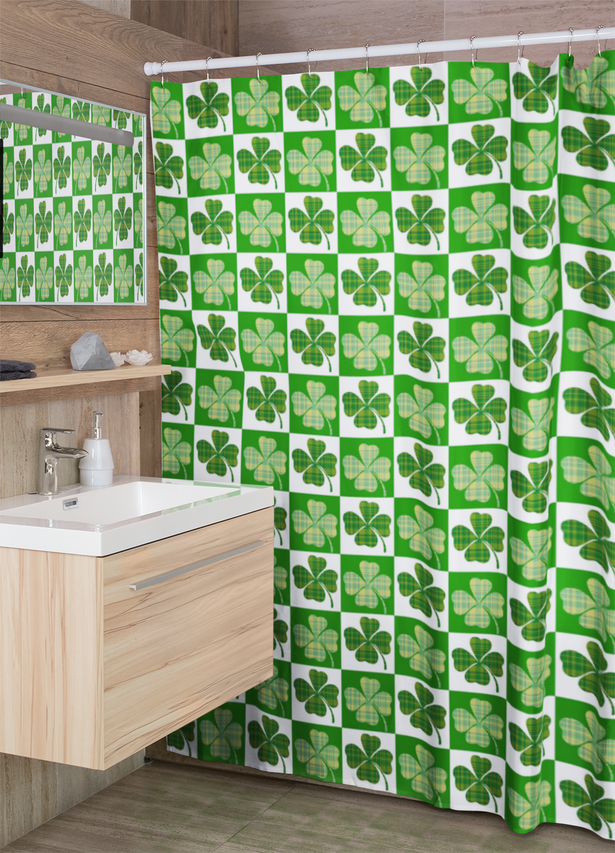 St Patricks Day Shower Curtain - Irish Shower Curtain - Ireland - Irish Home Decore - St.Patrick's Day Gift - Irish Themed Gifts