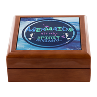 Load image into Gallery viewer, Mermaid Jewelry Box - Gift For Mermaid Lovers - Mermaid Gift Box - &quot;Mermaids Are My Spirit Animal&quot;
