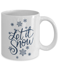 Load image into Gallery viewer, Christmas Coffee Mug - Snowflakes Coffee Mug - Winter Mug - &quot;Let It Snow&quot;
