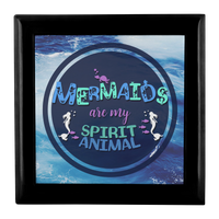 Load image into Gallery viewer, Mermaid Jewelry Box - Gift For Mermaid Lovers - Mermaid Gift Box - &quot;Mermaids Are My Spirit Animal&quot;
